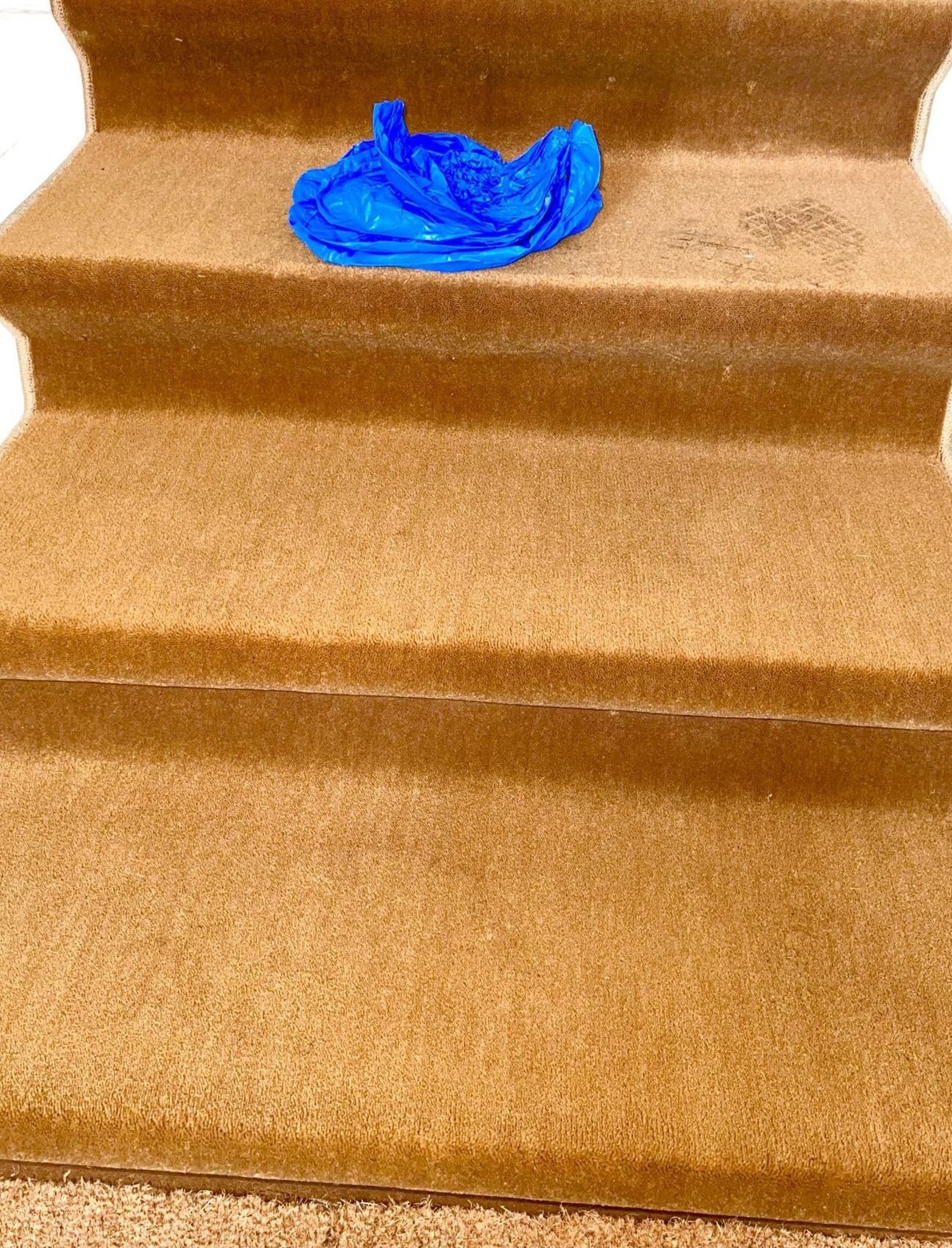 Rens af trappetrin for oliepletter