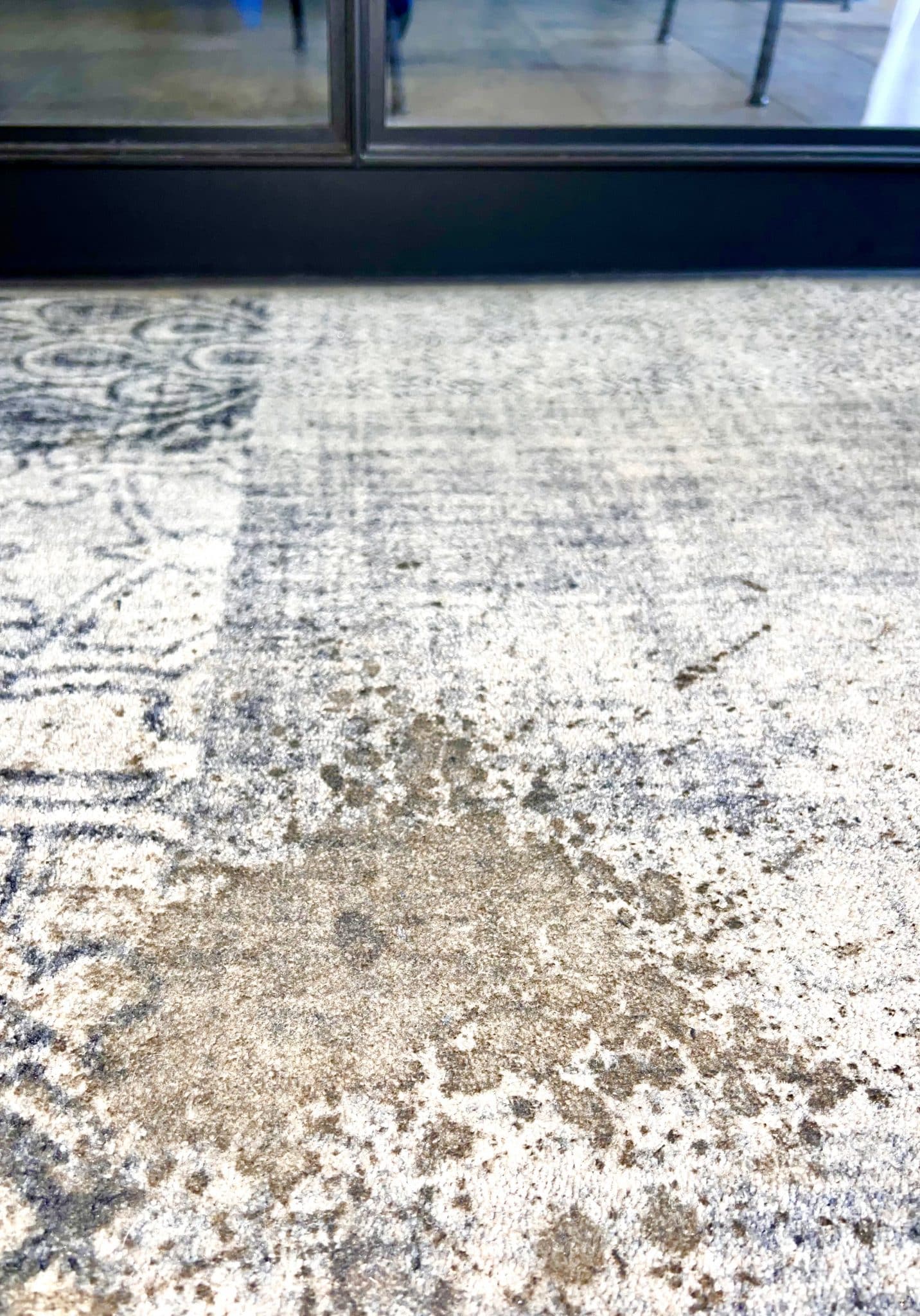 Kaffepletter på væg til væg tæppe